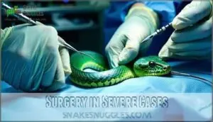 surgery in severe cases surgery in severe cases