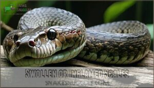 swollen or inflamed scales