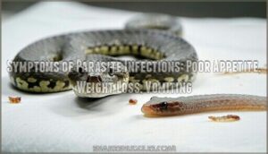symptoms of parasite infections: poor appetite, weight loss, vomiting