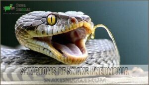 symptoms of snake pneumonia