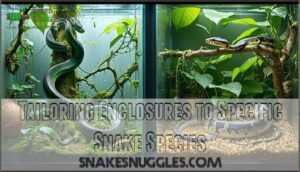 tailoring enclosures to specific snake species