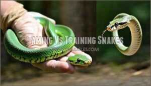 taming vs training snakes