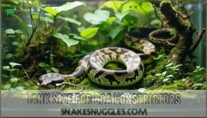 tank size for boa constrictors