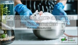 thaw frozen mice for snakes
