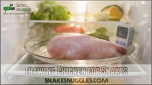 thawing chicken for snakes