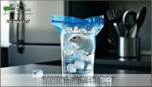 thawing frozen prey thawing frozen prey