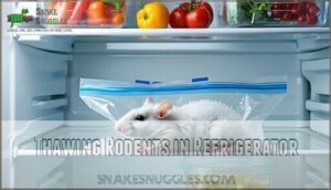 thawing rodents in refrigerator