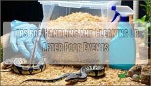 tips for handling and cleaning up after poop events
