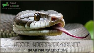 tongue flicking and smelling