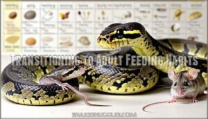 transitioning to adult feeding habits