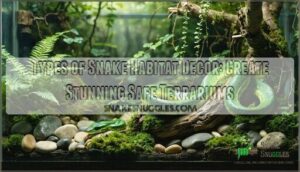 types of snake habitat decor