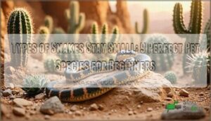 types of snakes stay small
