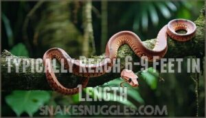 typically reach 6-9 feet in length