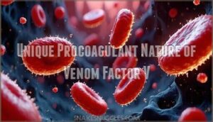 unique procoagulant nature of venom factor v
