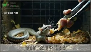 using feeding tongs using feeding tongs
