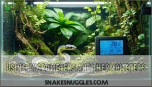 using hygrometers and thermometers