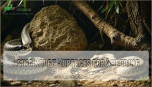 using rough surfaces for shedding