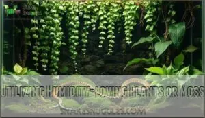 utilizing humidity-loving plants or moss utilizing humidity-loving plants or moss