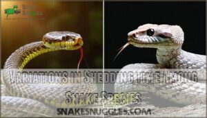 variations in shedding time among snake species