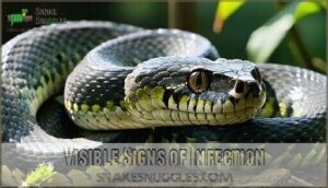 visible signs of infection