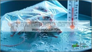 warm water bath thawing