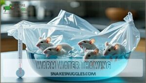 warm water thawing