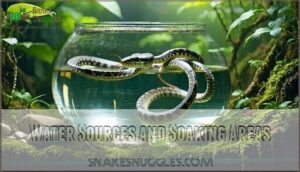 water sources and soaking areas