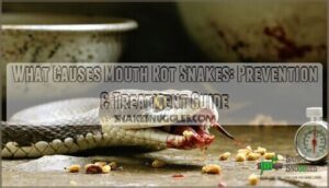 what causes mouth rot snakes