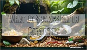 what do snakes eat in captivity