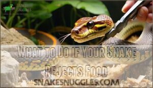 what to do if your snake rejects food