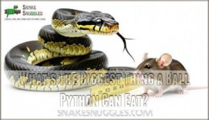 what's the biggest thing a ball python can eat