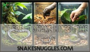 where do snake mites come from