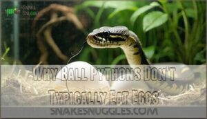 why ball pythons don't typically eat eggs