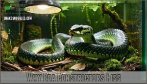 why boa constrictors hiss
