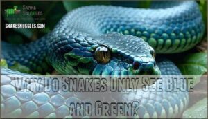 why do snakes only see blue and green