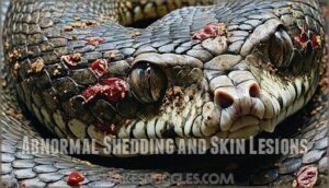 abnormal shedding and skin lesions