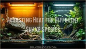 adjusting heat for different snake species