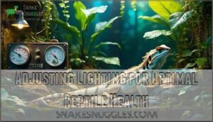 adjusting lighting for optimal reptile health