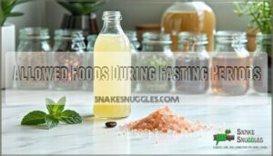 allowed foods during fasting periods