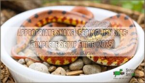 appropriate snake feeding dish size