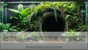 artificial cave structures for security