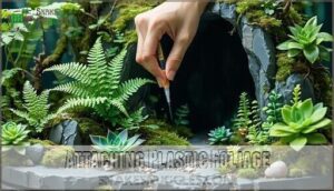 attaching plastic foliage