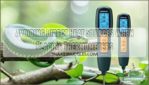 avoiding direct heat sources when placing thermometers