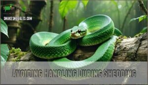 avoiding handling during shedding