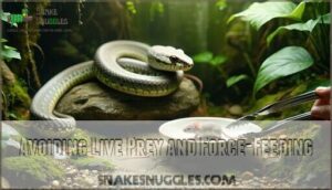 avoiding live prey and force-feeding