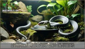 avoiding live prey and injuries