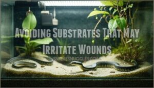 avoiding substrates that may irritate wounds