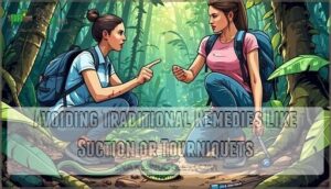 avoiding traditional remedies like suction or tourniquets