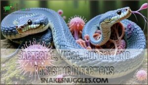 bacterial, viral, fungal, and parasitic infections