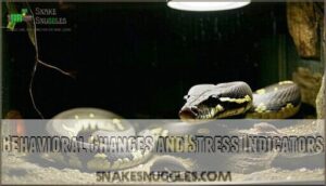 behavioral changes and stress indicators